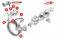 PennRadiant Heat Wagon 2000 (L) Liquid Pipe Train Parts