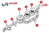 PennRadiant Heat Wagon 2000 (L) Vapor Pipe Train Parts