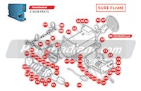 PennRadiant Sure Flame S1505B General Body Parts