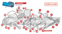 PennRadiant Sure Flame S405 Main Parts