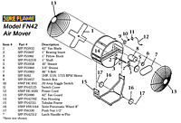 Sure Flame FN42 parts listing